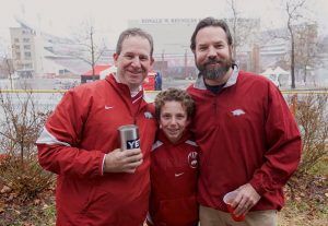(from left) Craig May, his son Lawson, and Chris May